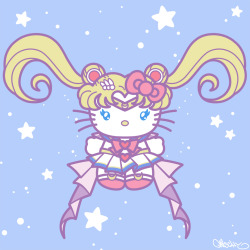 mischyart:  Hello Kitty Super Sailor Moon (: 