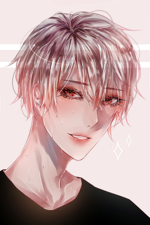 stxxn: doodled a short hair zen to quench myself from mystic messenger