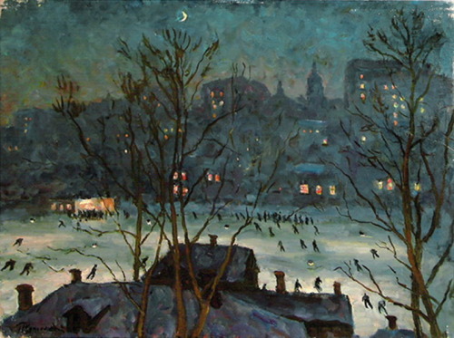 Pyotr Konchalovsky - Skating Rink &lsquo;Dynamo&rsquo;, 1948.