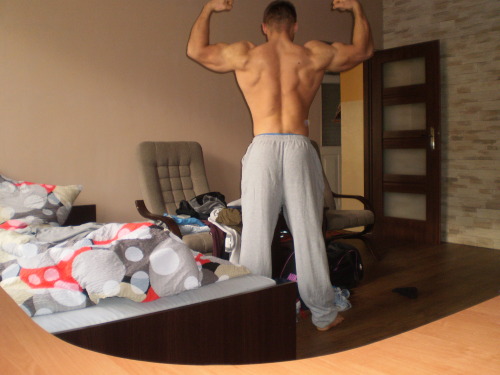 musclebodyblog:  My muscle slave - TOM - today morning Find more of Tom’s photos in my blog (NAKED pics as well) 