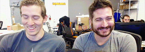 heathenhole:  mattpeaked:  We Have ALL THE ANSWERS? - Open Haus #46   Love this… matt peake laughing.