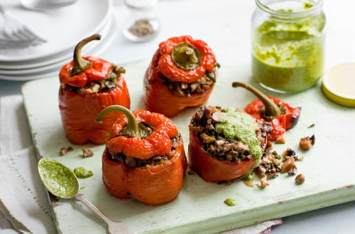 Slow cooker stuffed peppers