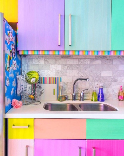 aestheticjunkyard:The colorful home of Amina Mucciolo