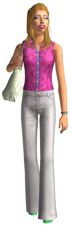 nappe-plays-the-sims:Gilda GeldAspiration: Romance. Zodiac sign: Taurus. Personality: 4 Neat, 10 Out