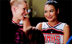 supahgays:Brittana + being so happy together (ﾉ◕ヮ◕)ﾉ*:･ﾟ✧