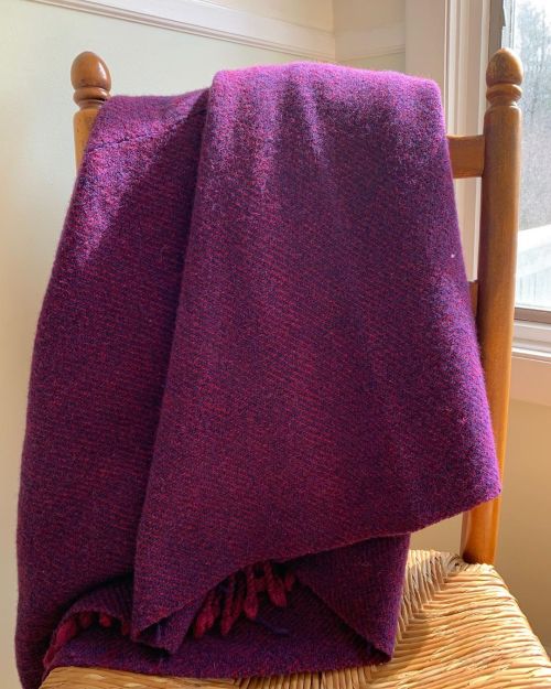 I finally finished my Harrisville Designs Shetland blanket. It has been off the loom for a while so 