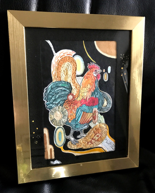 ‘Here Comes the Sun’, framed in gold and ready for an art show! This also marks the mome