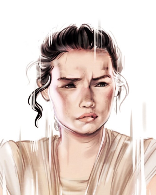 flowersilk:quick painting of rey bc i saw the force awakens and it was absolutely amazing. rey is ab