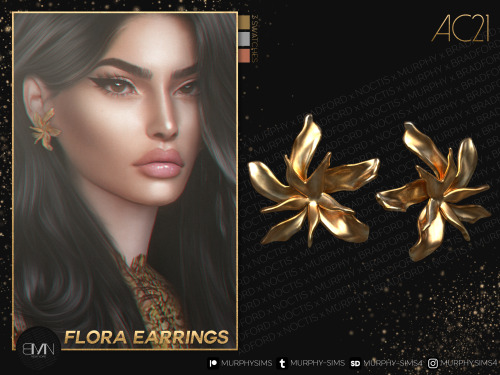 Flora Earrings [AC21 - Day 14]100% new mesh3 swatchesHQ/BG compatibleUnisex teen +Specular mapAll LO