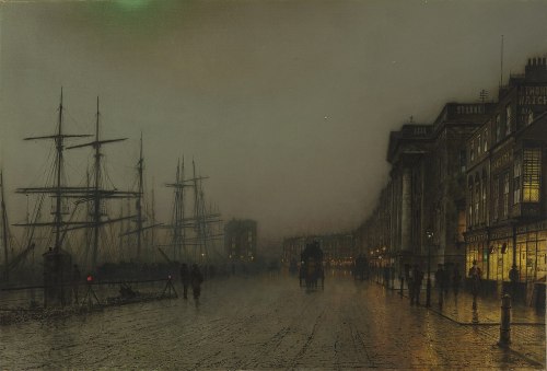 artisticinsight:Glasgow, Saturday Night, and Canny Glasgow, 1880s, by English artist John Atkinson G