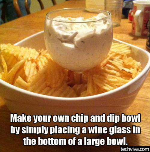 DIY chip and bowl
Check out more Simple Ideas That Are Simply Genius Here!