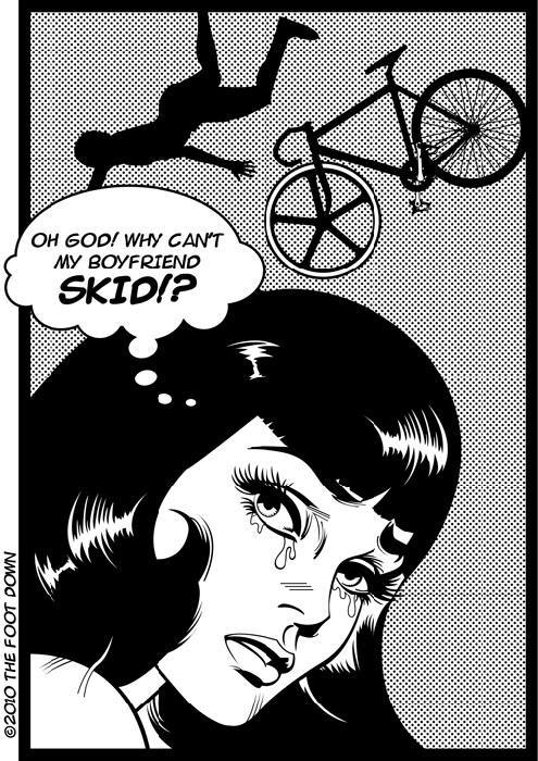 trackoflife:  xfixed:  Be my girlfriend! ©Footdown #fixedgear #fixie #skidstop on.fb.me/