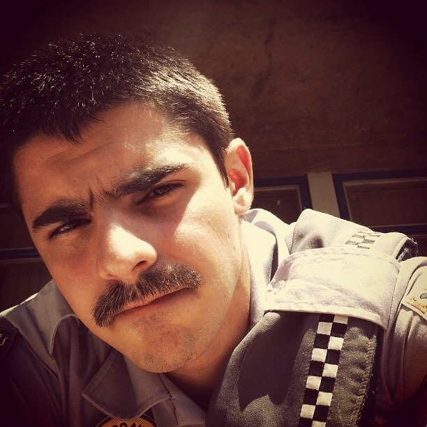 policecorps:  Meaty Sao Paulo military police officer. Hot AF.