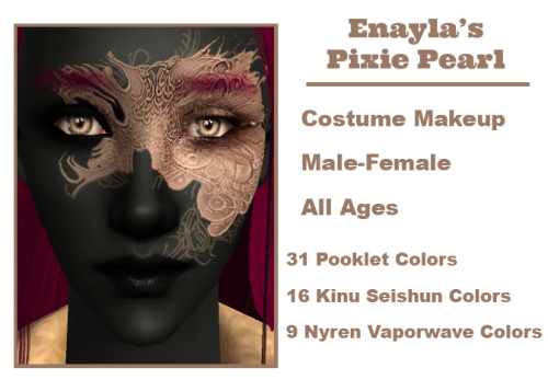 Merry Holidays! Have another recolor of one of Enayla’s Pixie Face Masks, originally converted by is