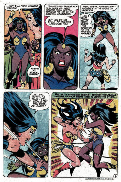 Nubia and Wonder Woman - “And so a struggle begins, between two EQUALS - neither of whom seems able 