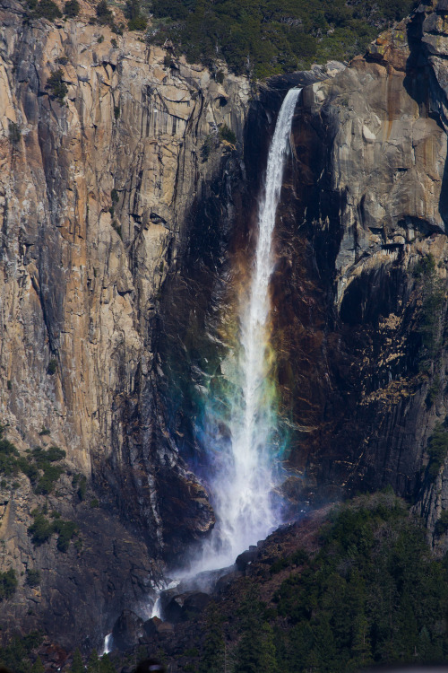 Bridalveil RainbowWhen the sun is just right, so that the light hits it at the right angle…and the w
