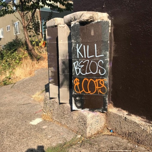 “Kill Bezos &amp; Cops”Seen in Seattle