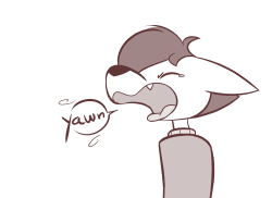 theartmanor:The big puppy yawn with some