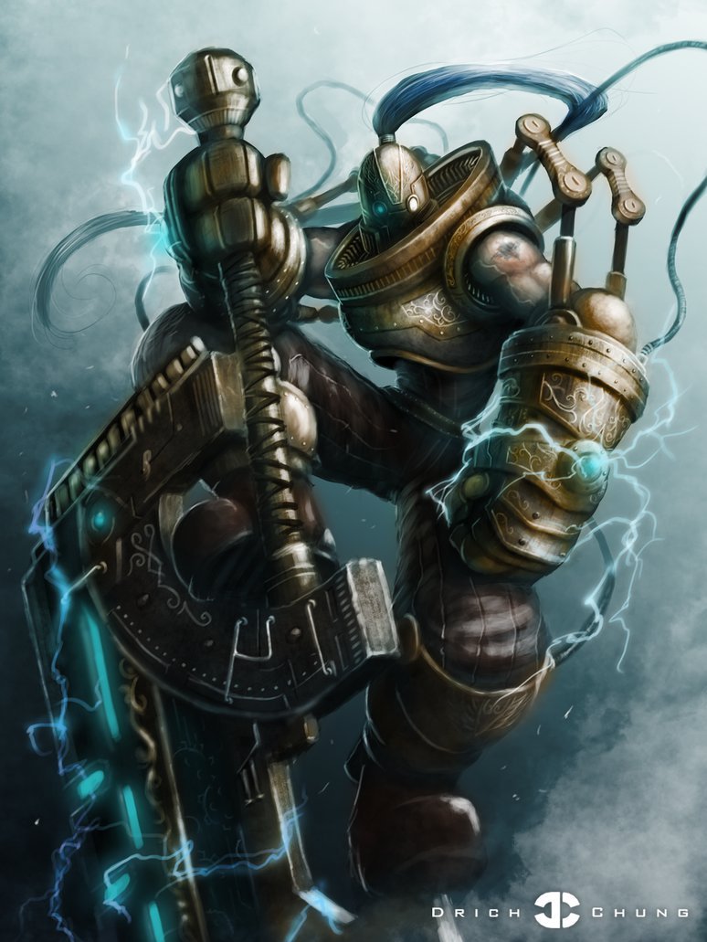 steampunk knight art