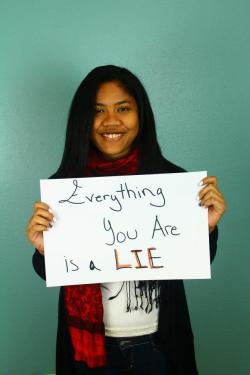 onlyblackgirl:  Indigenous People’s Day Photo Project 2013 “Dear Columbus…” Photo Credit: Andrew Burlingham South Puget Sound Community College’s Diversity &amp; Equity Center Olympia, WA 