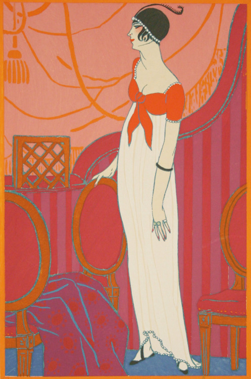 L’Entr’acteGeorges Lepape (French; 1887–1971)1912Pochoir illustration printed on Japan paperPlate II