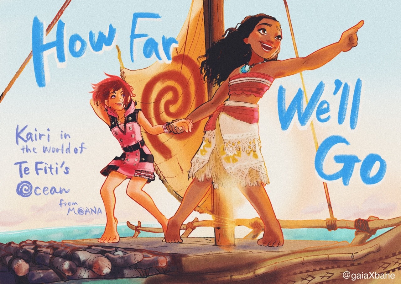 gaiaxbane:  I wanted MOANA’s world to join KHⅢ