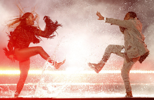 celebritiesofcolor:Beyonce and Kendrick Lamar perform onstage at the 2016 BET Awards at Microsoft Th