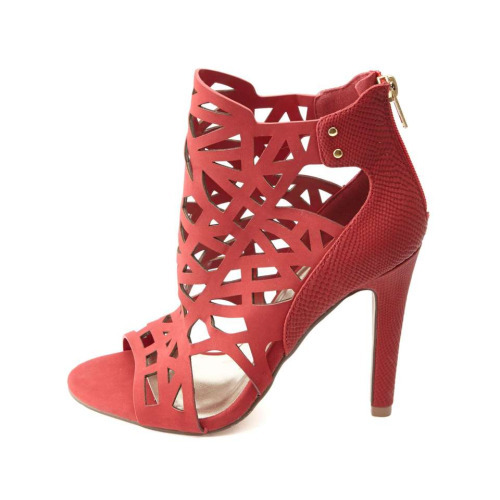High Heels Blog Laser Cut-Out Caged Single Sole Heels via Tumblr