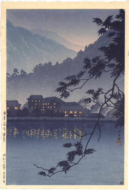 nobrashfestivity:Kawase Hasui, 1883-1957 Yumoto Spa, Nikko
