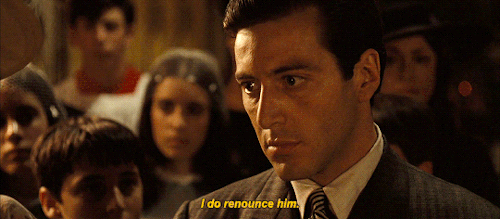 tomellis:—“Michael Rizzi will you be baptized?”—“I will.”—“Michael Rizzi, go in peace, and may the L