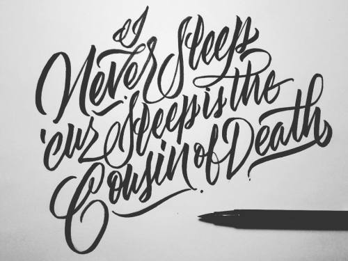 jexpo1976: From the cutting room floor. “I Never Sleep, ‘Cuz Sleep Is The Cousin Of Deat