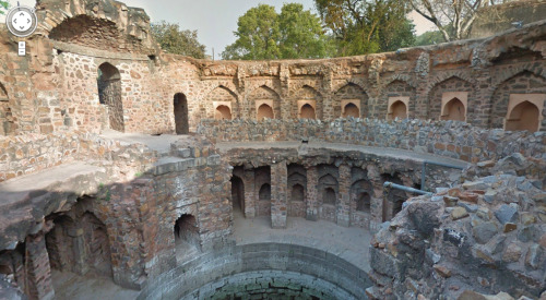 indiastreetview:Stepwells are wells or ponds in which the water may be reached by descending a set o