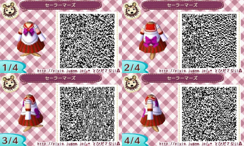 fasalina:動物の森、セーラー戦士ｗ Animal Crossing QR Codes » Sailor Scouts by あき ★ Contents Sailor MoonSa