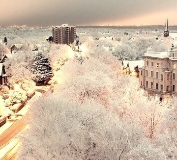 Snowy Night, Liverpool, England