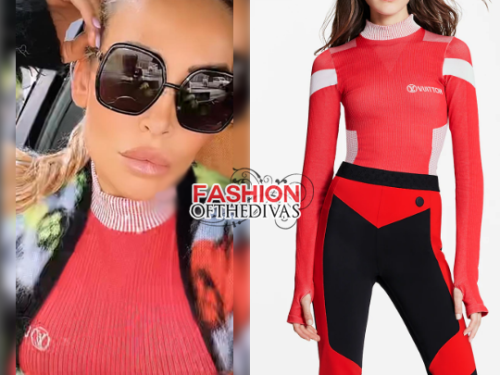 Technical Ribbed Knit Sports Top in Rouge Vif from Louis Vuitton