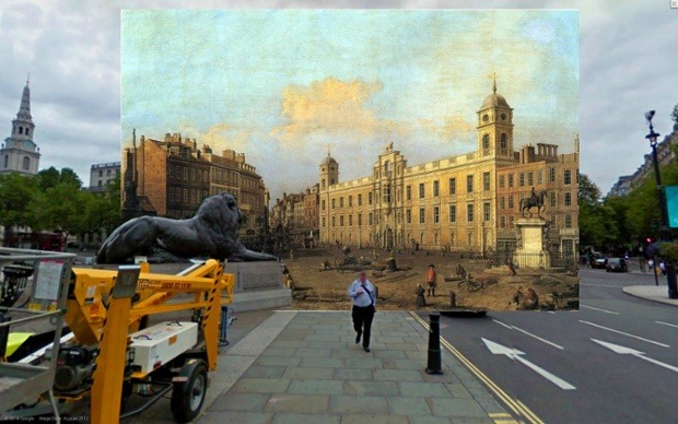 cjwho:  18th-century London paintings meet Google Street View by shystone | via In