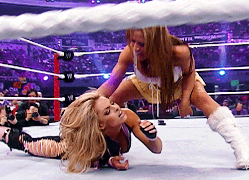 Tatum Paxley & Lyra Valkyria /// Mickie James & Trish Stratusrequested By @the-hanged-lover