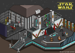 it8bit:  Star Wars Pixel Created by Bugie Pratomo (via:tiefighters)