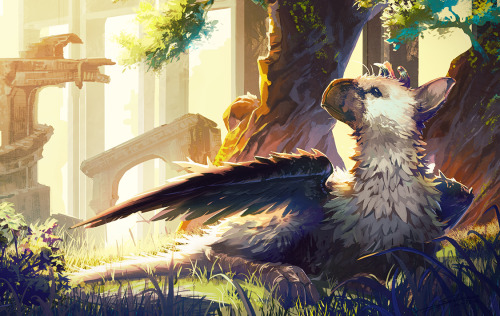 m-plus-s: Trico fanart! &gt;w&lt; Merry X’mas everybody! Love the animals and respect.