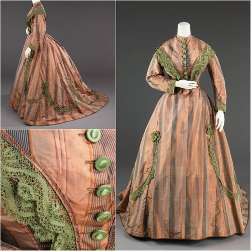 1865 afternoon silk dress. Metropolitan Museum of Art number 2009. 300. 632. ab . . . . . . #Histori