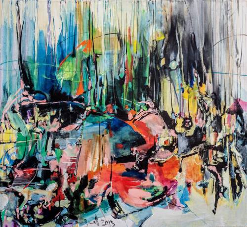 Vicky Barranguet (Uruguayan, b. 1973, Montevideo,Uruguay, based NY, USA) - Above, 2013  Paintings: A