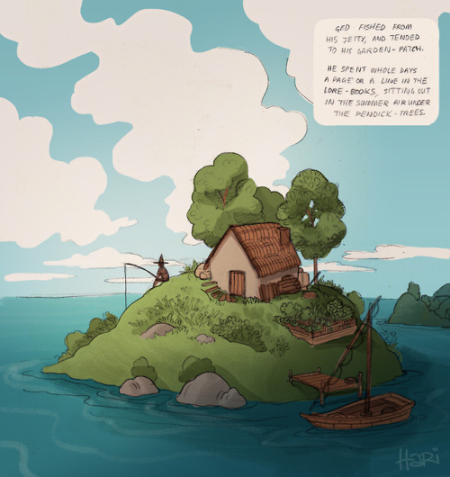 haridraws: Been reading the earthsea books for the first time. There are so many short bits of prose