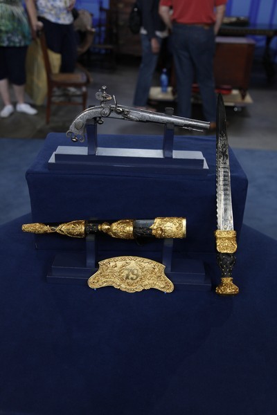 Scottish dirk, sporran top, and flintlock pistol, 18th century.Estimated Value: $8,000 - $11,000from
