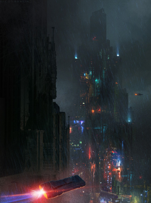 roguetelemetry:(via ArtStation - Dark City, Jacob Duncan) 