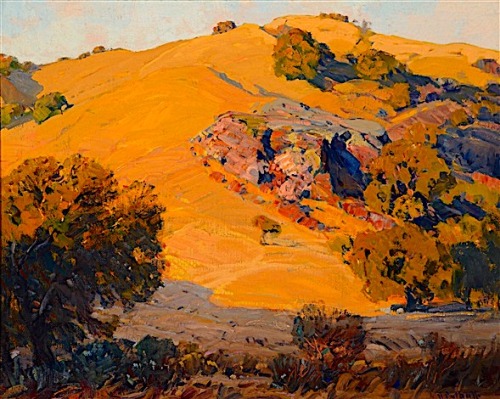 Hanson Duvall Puthuff (American, 1875–1972)Tawny SlopesOil on canvas 24 x 30 in. (61 x 76.2 cm.)