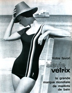 Bleyle Vetrix swimwear ad. / Jardin des Modes, Jun. 1964