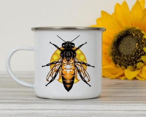 Queen Bee Enamel Mug //PopArtUKShop
