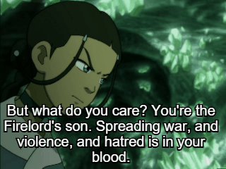 Hang on a second…Sigh.Shyamalan, you realize that Katara’s “the Firelord’s son” line wasn’t j