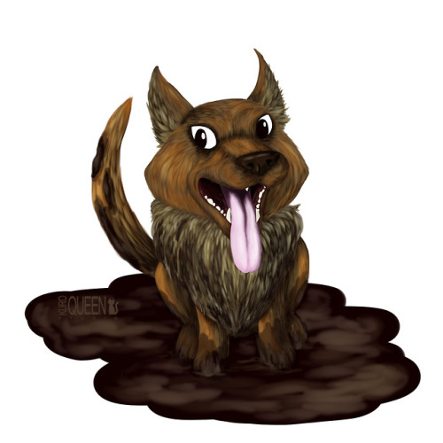 Inktober day 23: Muddy. Fur practice - it’s really time consuming 