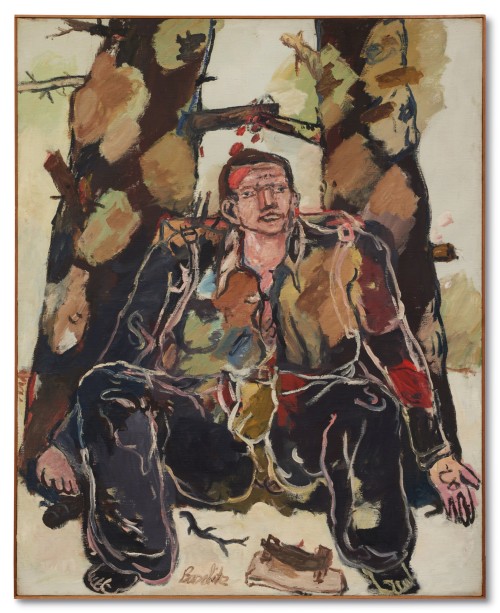 lawrenceleemagnuson:Georg Baselitz (Germany b. 1938)Falle [Trap] (1966) oil on canvas 162.6 x 130.2 